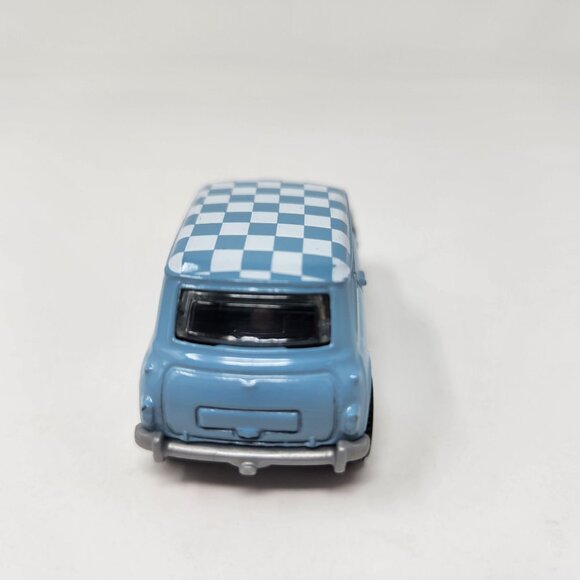 Matchbox 2008 Mini Cooper Diecast Car Blue W/ Checkered Roof - Picture 6 of 7